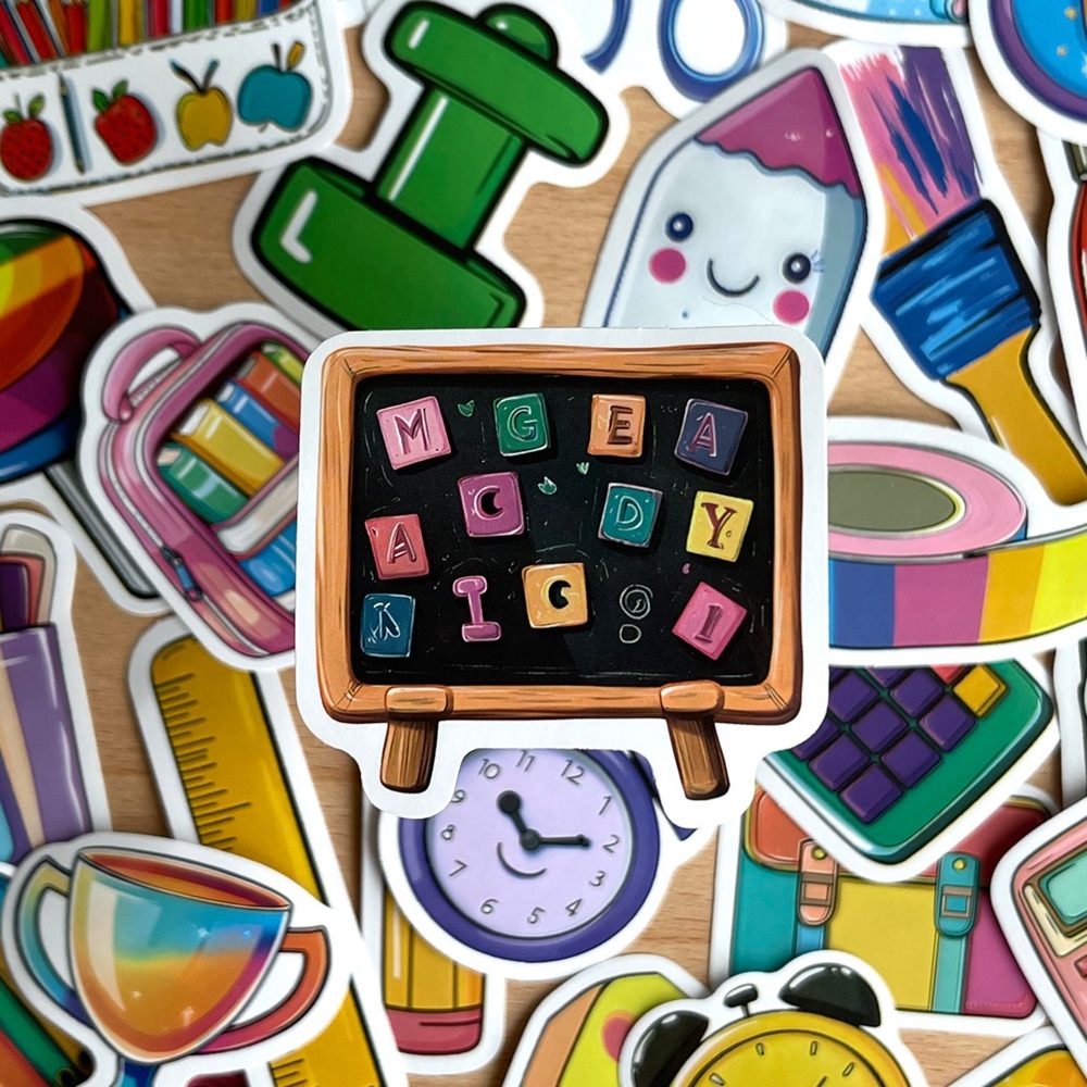 Pack of 49 Back to School Stickers